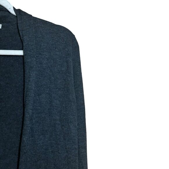 Joan Vass Cardigan Womens Small Gray Cashmere Blend Stretch Open Sweater - Picture 3 of 9